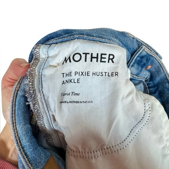 Mother The Pixie Hustler Ankle Button Fly Kick Flare Bootcut Jeans in Tarot Time - Picture 14 of 16
